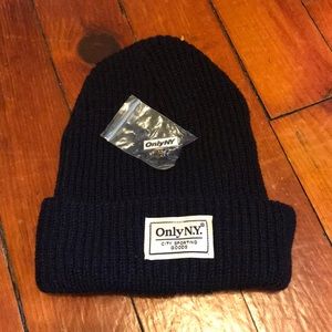 OnlyNY beanie w/ matching pin NWOT